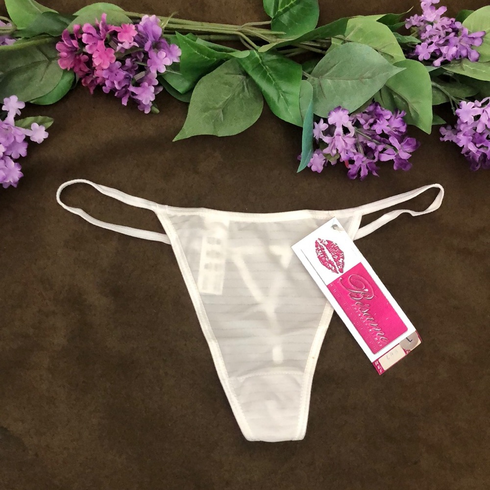 New Besame white thong
